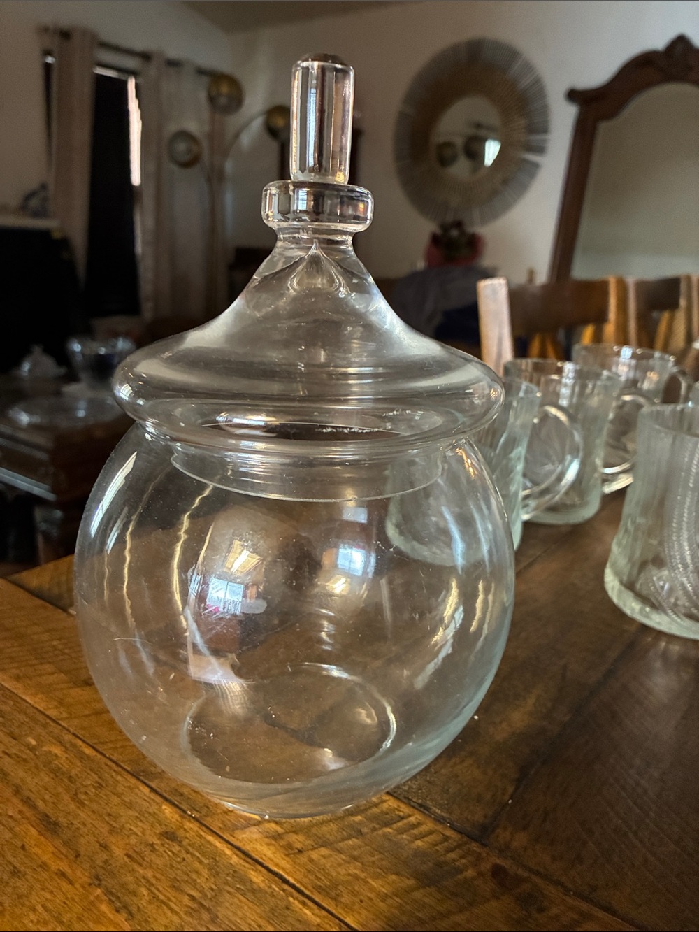 Clear Glass Apothecary Jar with Lid - Home Accents